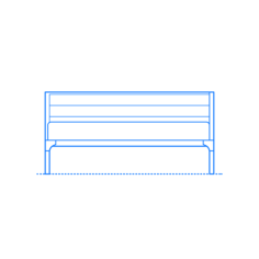 Furniture Divan Viola Twin Daybed Line Tracing Svg Vector, Free Vectors File